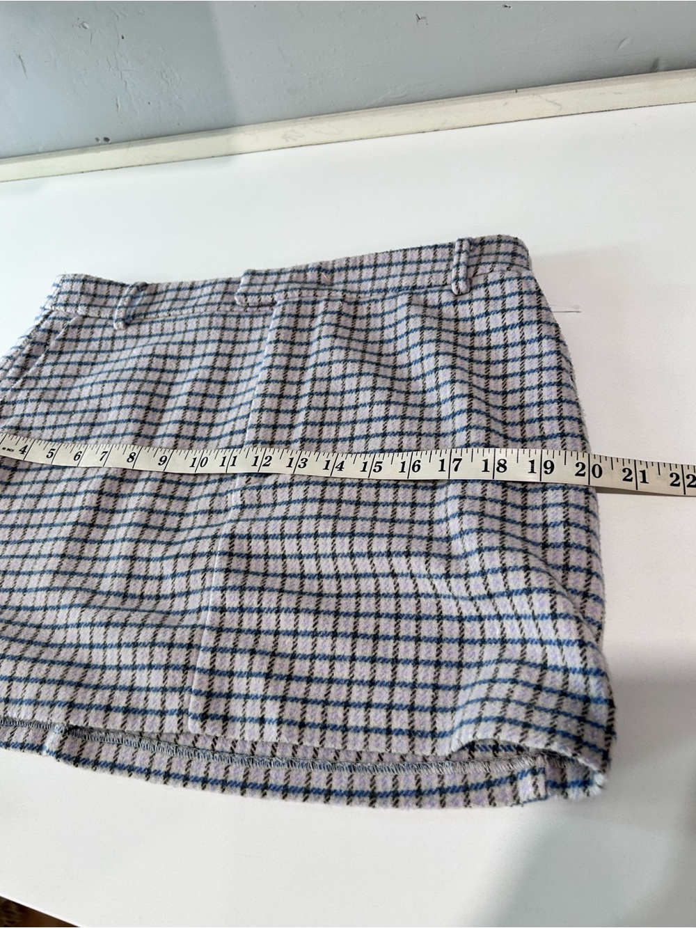 Rails Blue and Cream Checked Mini Skirt - Picture 12 of 16